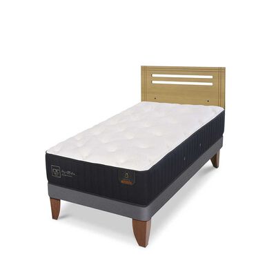 Imagen 2 del producto Cama Europea CIC 1,5 Plazas Premium + Respaldo Munich Mostaza