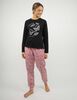 Polera de Pijama Con Estampado Manga Larga Mujer Icono