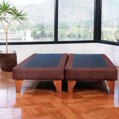 Imagen 1 del producto Base Europea Dividida Latam Home 2 Plazas Zen Tela Velvet Chocolate