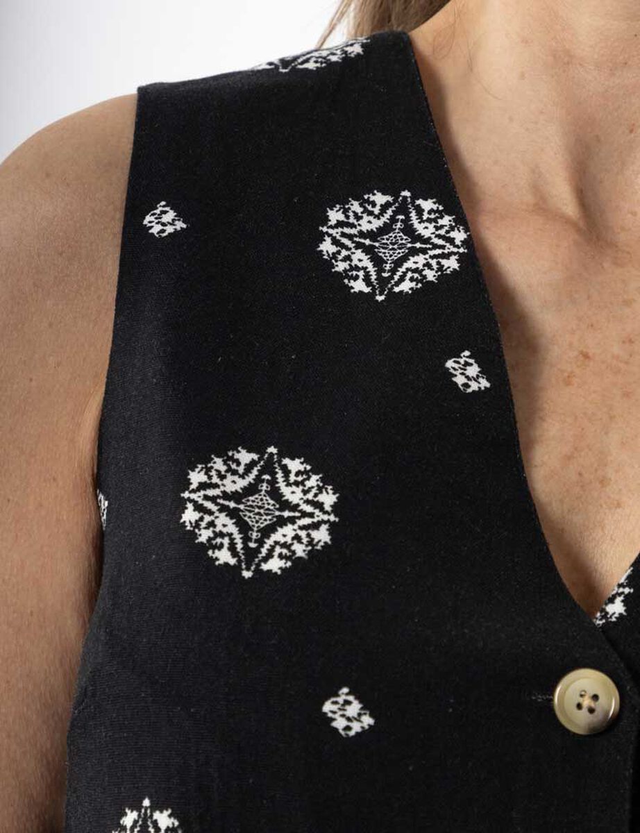 Blusa Lino Sin Mangas Mujer Portman Club