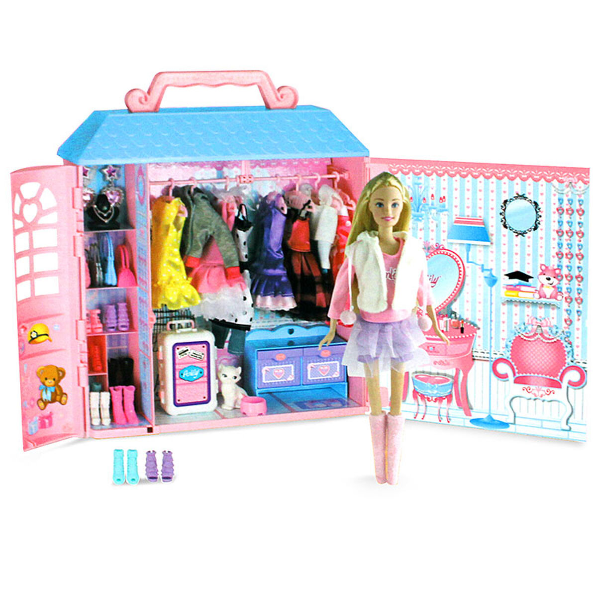 Set Wardrobe Room Anlily Armario + Gatito