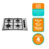 Encimera a Gas Mademsa KM4NX 4 Platos Inox