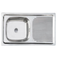 Lavaplatos Izquierdo Empotrable Con Rebalse Splendid 800X435 cm