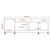Rack TV Onessta Dallas Tauari Off white Hasta 60"