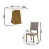 Juego de Comedor Home Mobili Mare 4 Sillas Beige