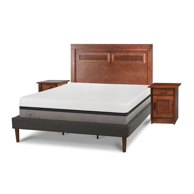 Imagen 2 del producto Cama Europea CIC Curve King Balance + Respaldo + 2 Veladores Milán