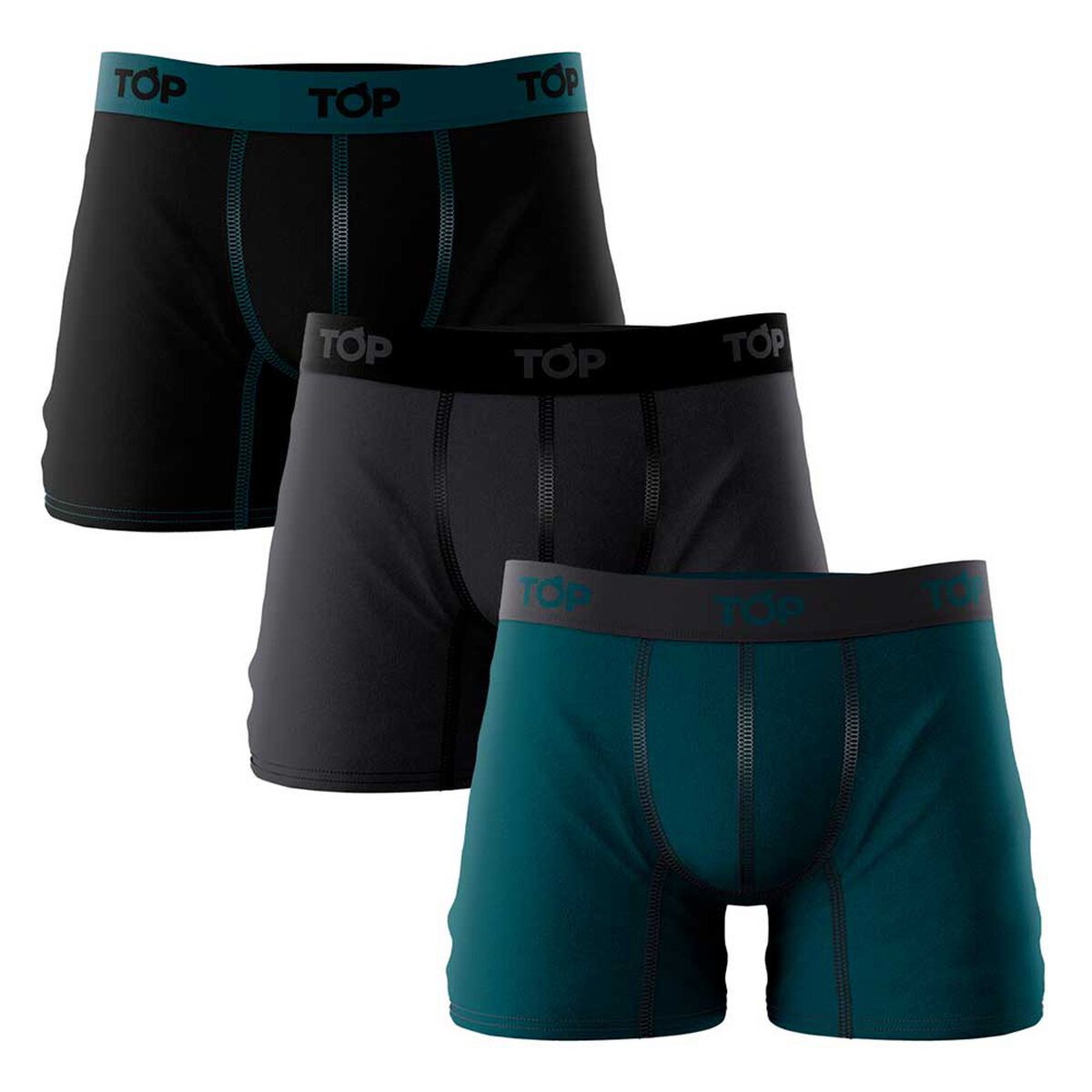 Pack 3 Bóxers Medios Algodón Hombre Top