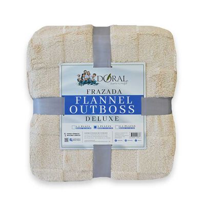 Frazada Poliéster Doral 2 Plazas Deluxe Beige