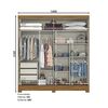 Clóset Home Mobili M8 M4 2 Puertas 2 Cajones Nogal Blanco Off