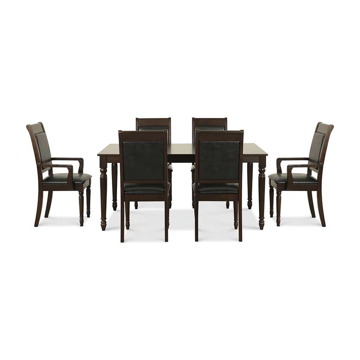 Juego de Comedor CIC Tenesse 4 Sillas + 2 Sitiales Chocolate