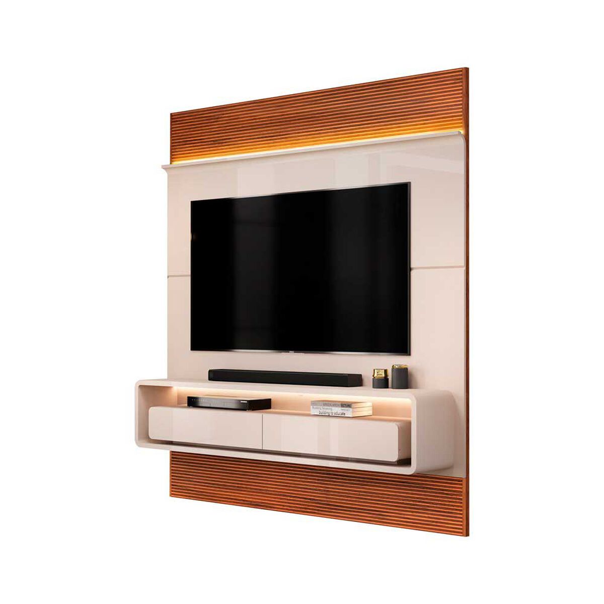 Panel TV Altavision Taylor Blanco y Café