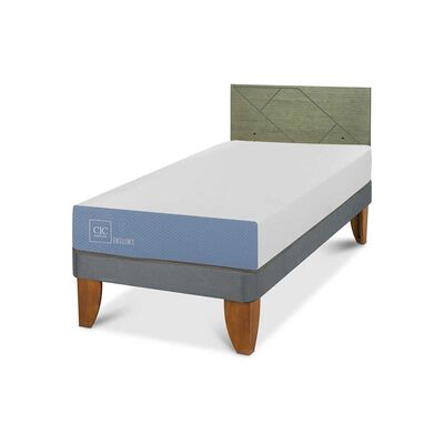 Imagen 2 del producto Cama Europea CIC 1 Plaza Excellence + Respaldo Villarrica Olivo