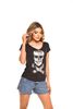 Polera Manga Corta Mujer Rock Caviar
