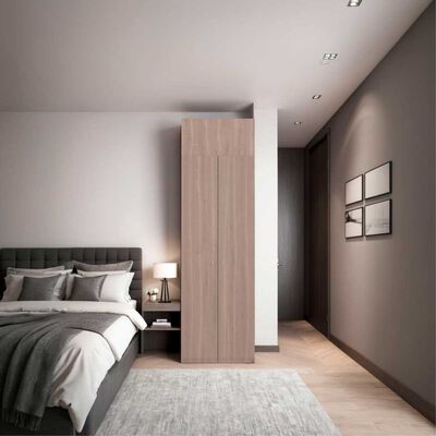 TUHOME Combo Closet Tuhome 3 Puertas con Colgador + Módulo Superior Dreams Bardolino