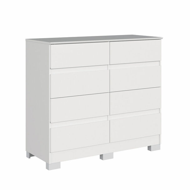Cómoda Vekkahome Lara 8 Cajones Blanco