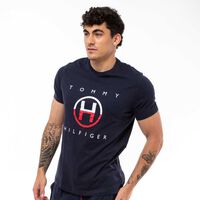 Polera De Pijama Algodón Estampada Manga Corta Hombre Tommy Hilfiger Dark-Navy