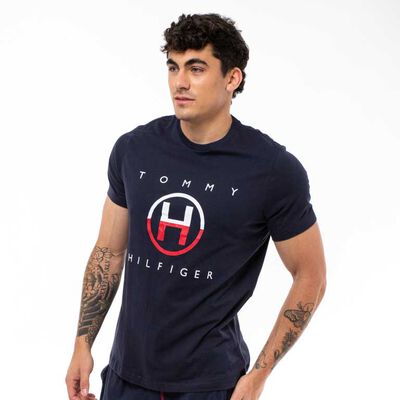 Polera De Pijama Algodón Estampada Manga Corta Hombre Tommy Hilfiger