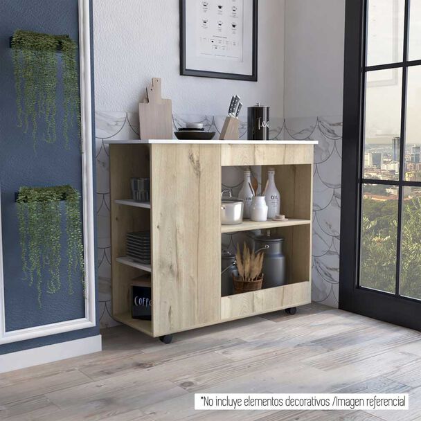 Mesón TuHome 2 Puertas Bi Color Duna Blanco