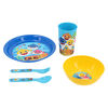 Set 5 Piezas Vajilla Infantil Baby Shark Celeste