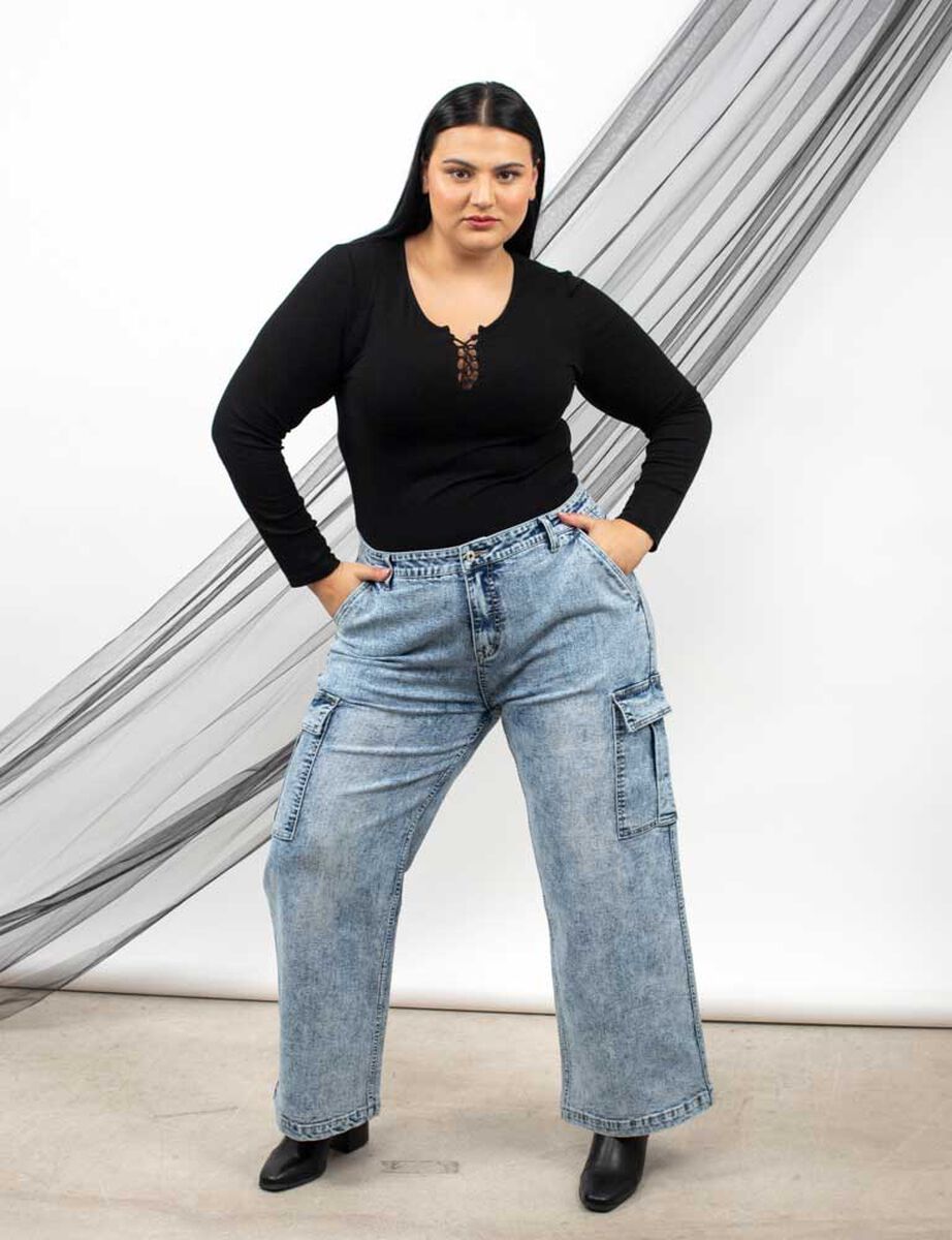 Jeans Cargo Mujer Extralindas
