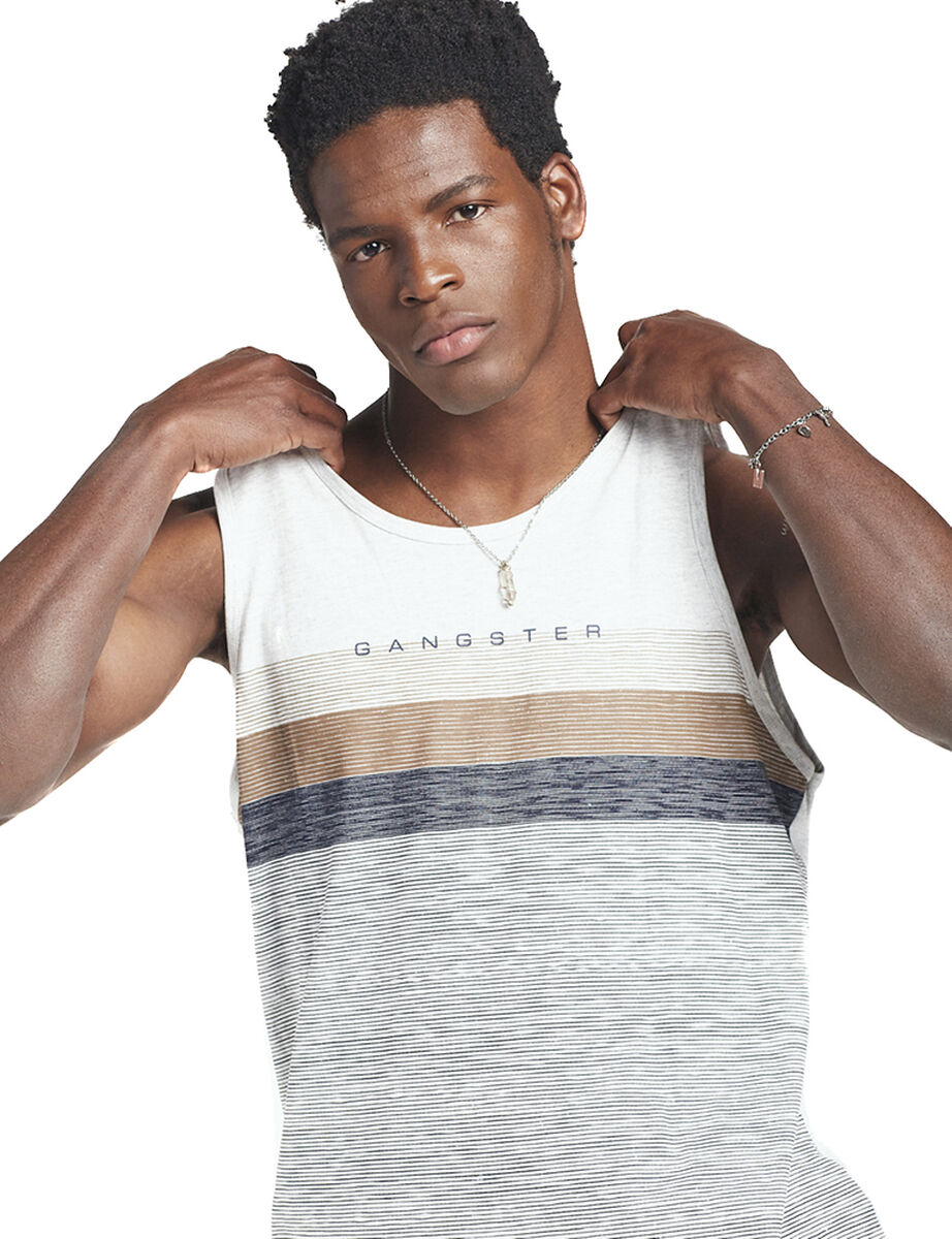 Polera de Algodón sin Mangas Hombre Gangster Spirit