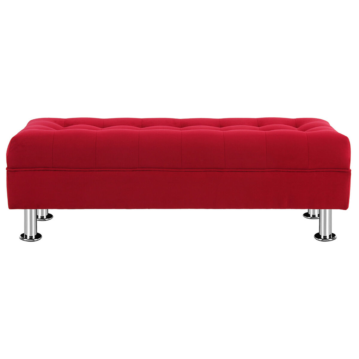 Banqueta Felpa Bodevir Lisboa 2 Cuerpos Rojo