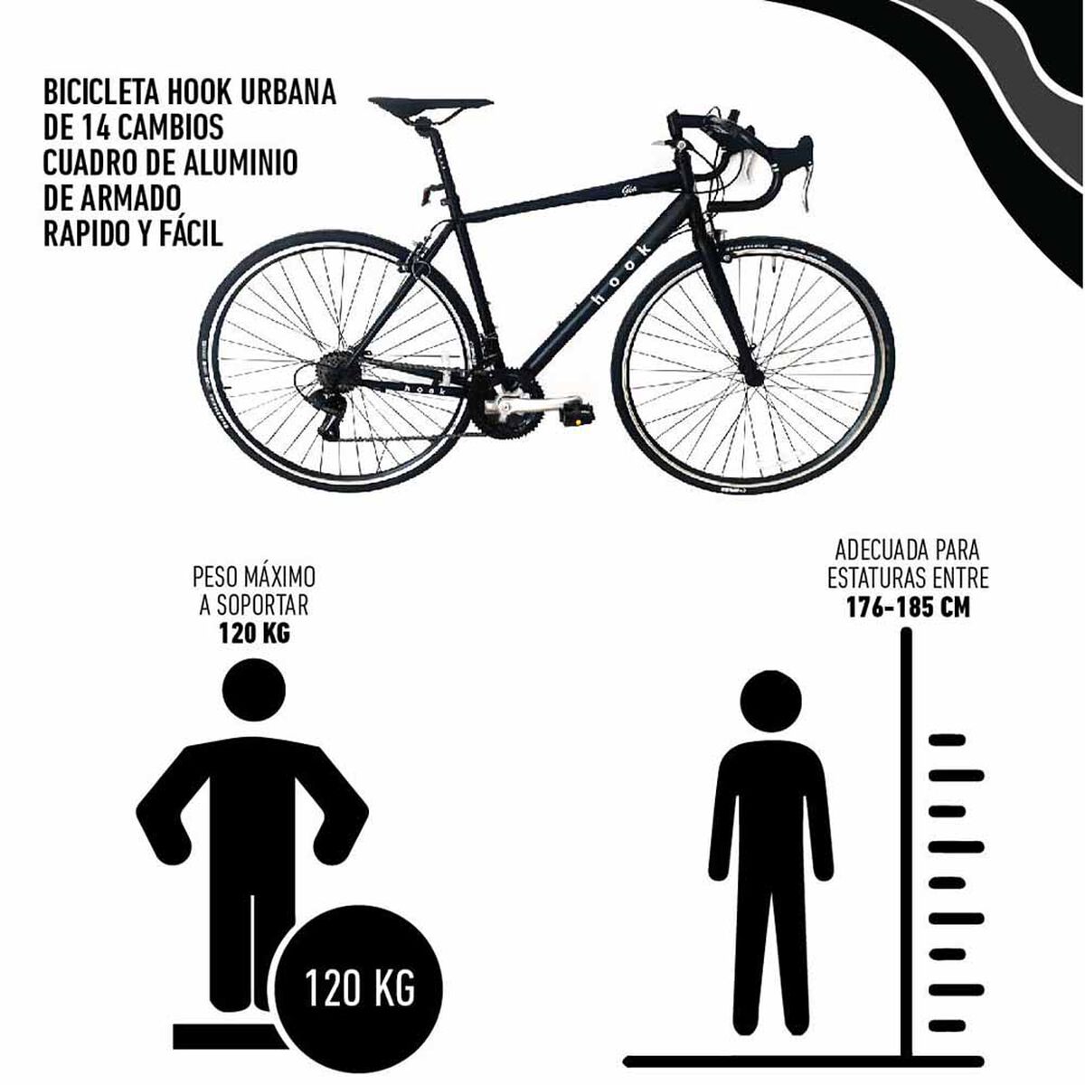 Bicicleta de Paseo Hook Gia Aro 20