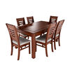 Juego de Comedor Muebles Hema Roma 6 Sillas Nogal