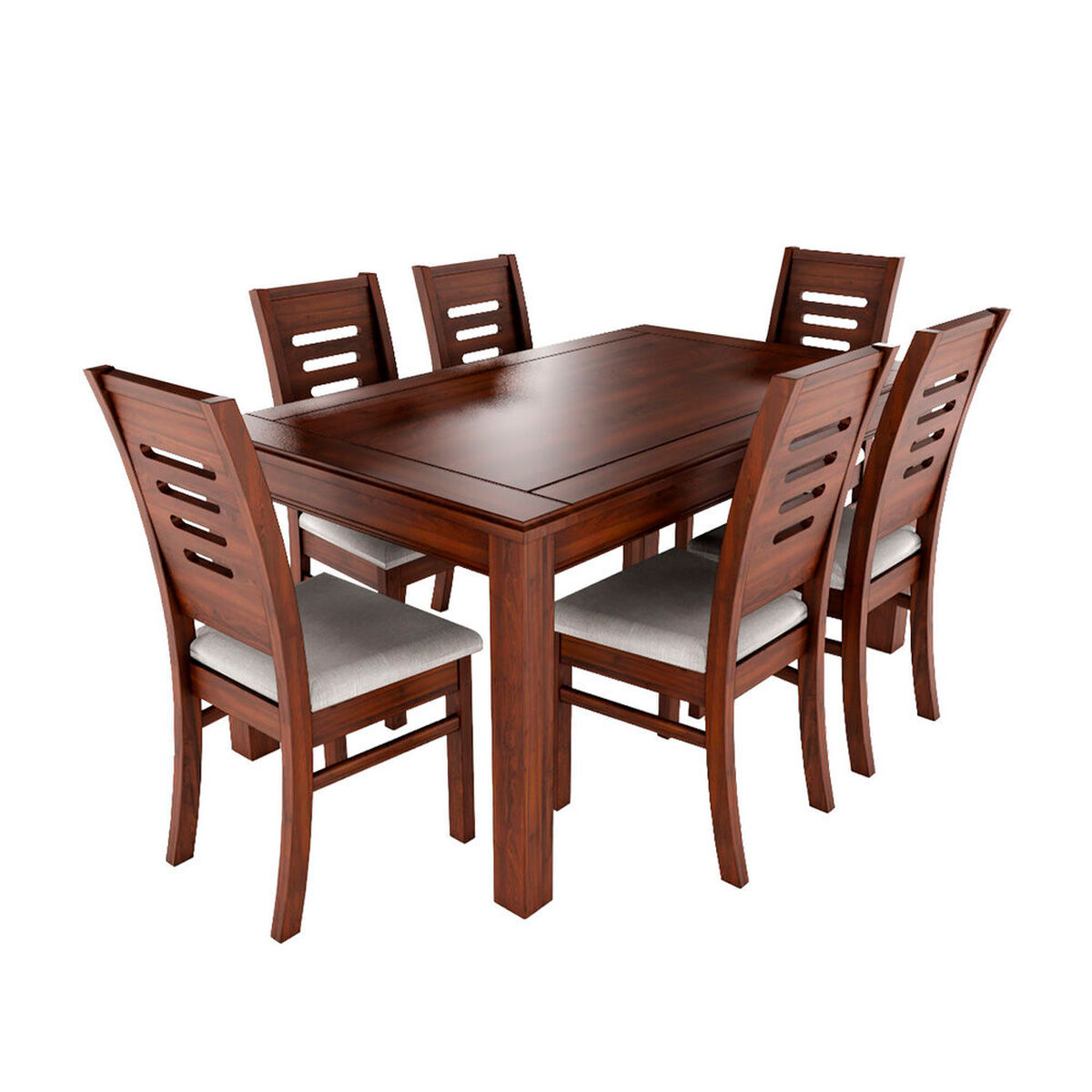 Juego de Comedor Muebles Hema Roma 6 Sillas Nogal