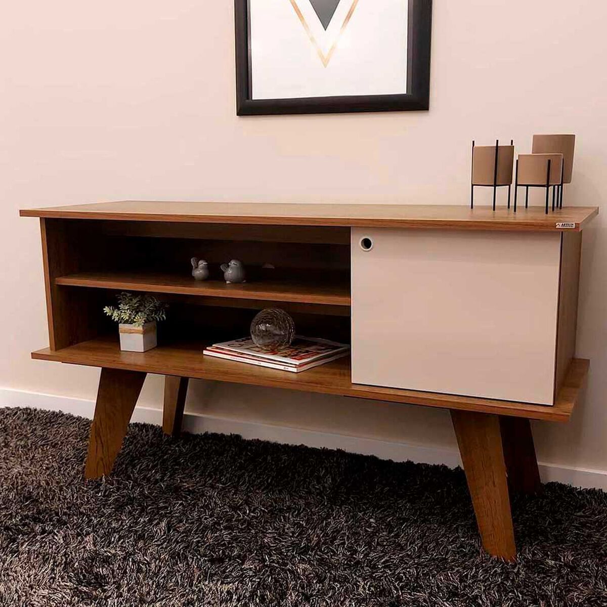 Rack TV Exit Frank Hasta 50" Pino Beige