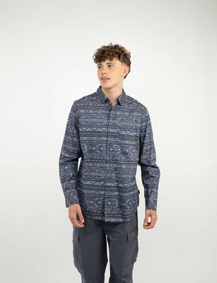 Imagen 1 del producto Camisa Manga Larga Hombre Cutback Azul, Negro, Verde