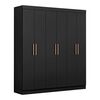 Closet Almore Atlanta 6 Puertas Negro