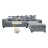 Sof&aacute; Seccional Living Factory Venecia 5 Cuerpos Gris