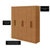 Closet Di Poretti Design Jazz 3 Cajones 6 Puertas Caf&eacute;