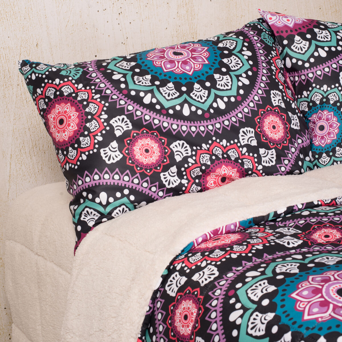 Plumón de Plumas con Sherpa Mandala 2 Plazas