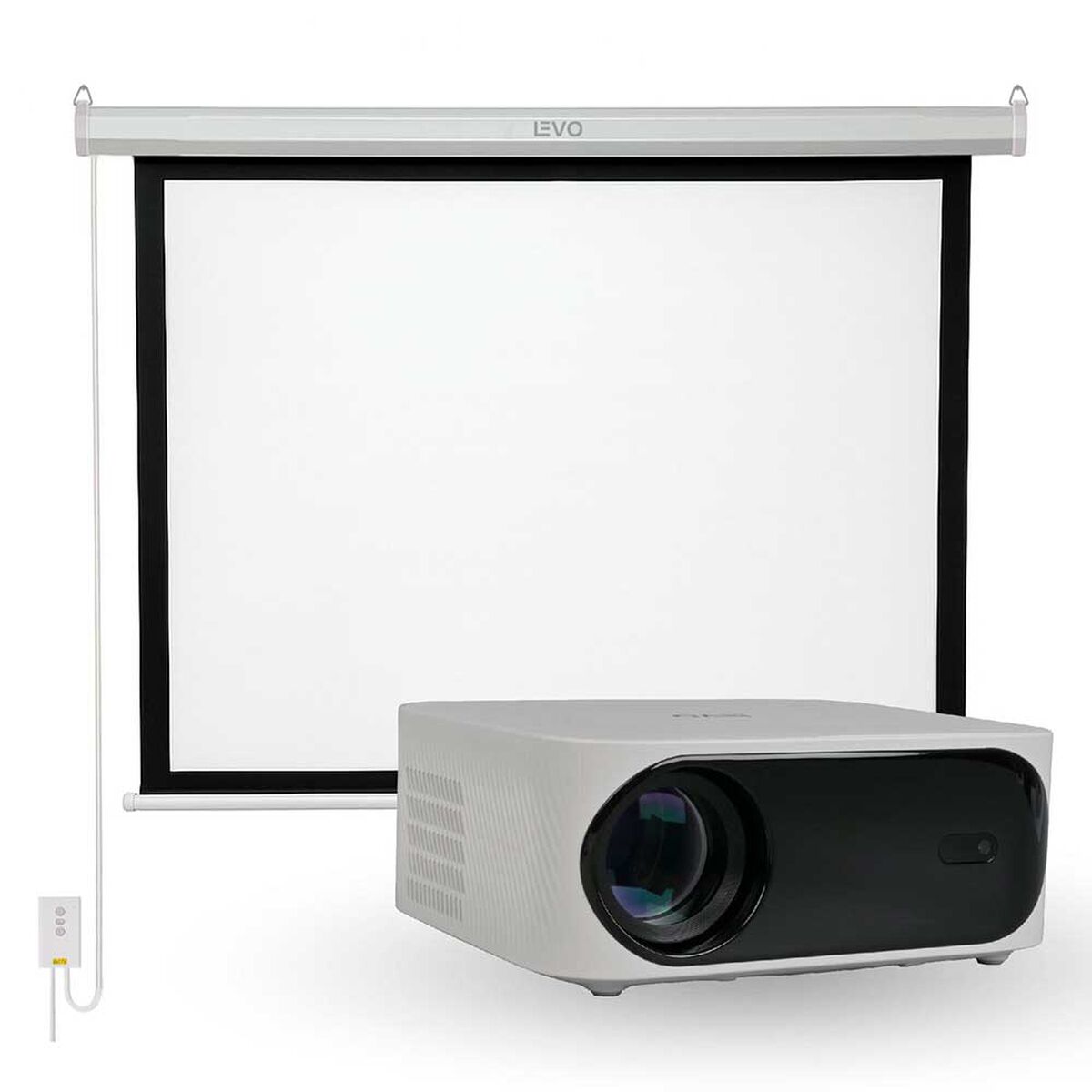Proyector Portatil Orion 12000lm + Tel&oacute;n 60" El&eacute;ctrico LEVO