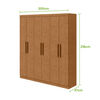 Closet Di Poretti Design Jazz 3 Cajones 6 Puertas Caf&eacute;