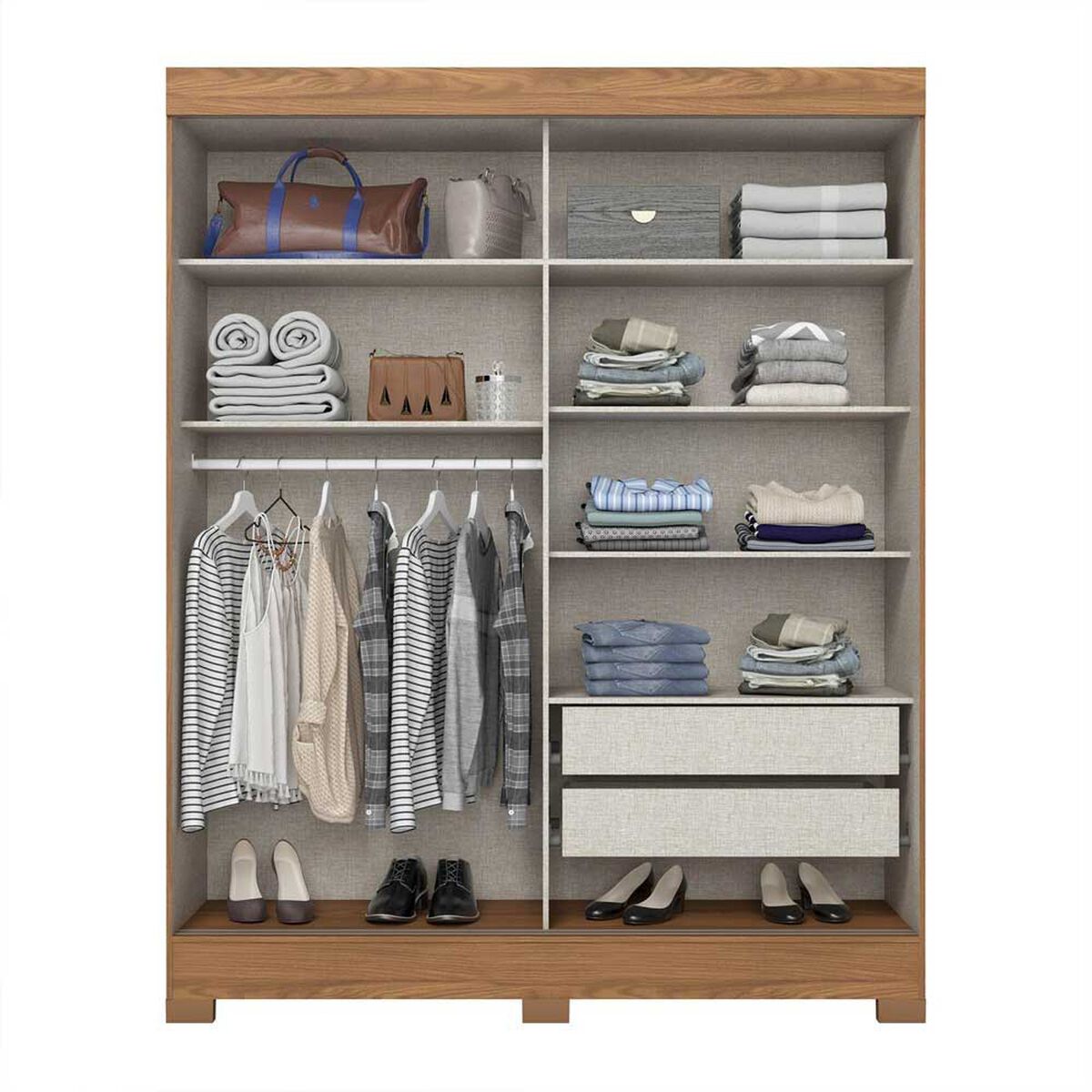 Clóset Home Mobili Amy Flex 2 Puertas 2 Cajones Beige