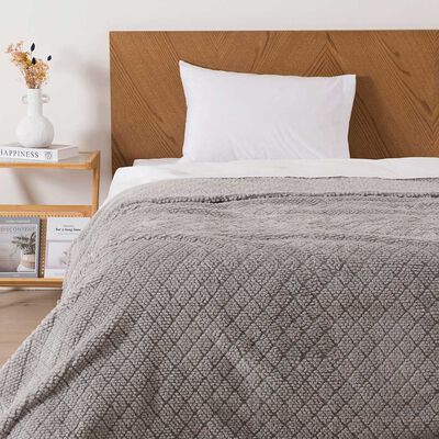 Imagen 1 del producto Frazada Mashini JQD Sh Atlantic 1.5 Plazas Gris