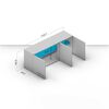 Mueble de Cocina Aereo Vekkahome Opie 3 Puertas Gris