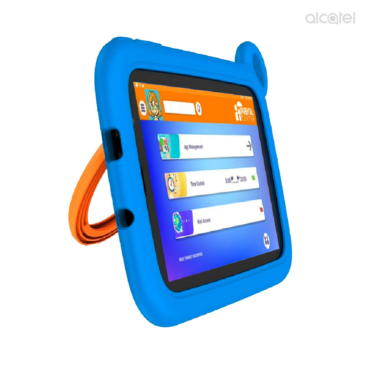 Tablet Alcatel Kid 7 Quad Core 1GB 16GB 7" + Carcasa de Goma Azul