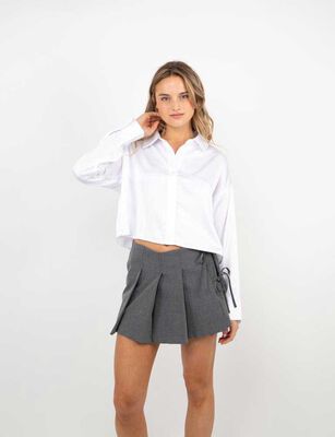 Imagen 1 del producto Blusa Crop Manga Larga Mujer Icono Negro