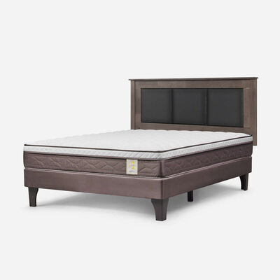 Imagen 2 del producto Combo Cama Europea Rosen 2 Plazas New Style 4 Plus BN + Respaldo Rachel