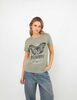 Polera Con Estampado Manga Corta Mujer Icono