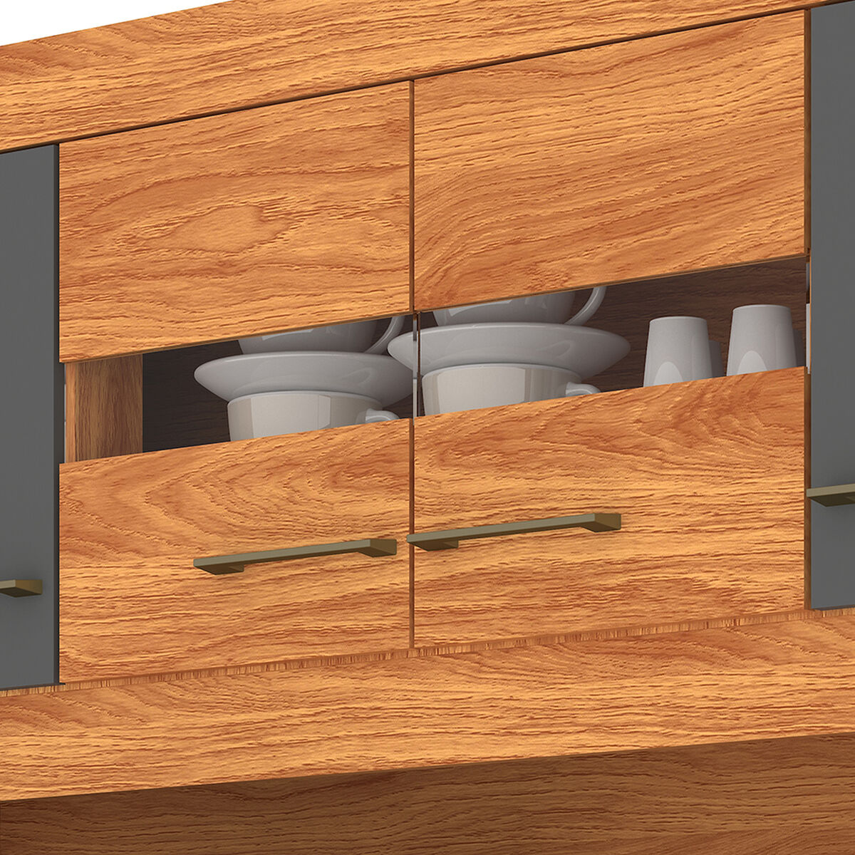 Kit Cocina Vekkahome Laura 8 Puertas Gris