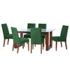 Juego de Comedor Latam Home Pamplona Murcia 6 Sillas Cuero Caf&eacute; Moro