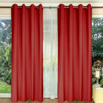 Combo Cortinas Doral Emilia 220 x 140 cm Rojo