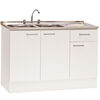 Kit Mueble de Lavaplatos + Lavaplatos Mobikit Blanco 3 Puertas 1 Cajón