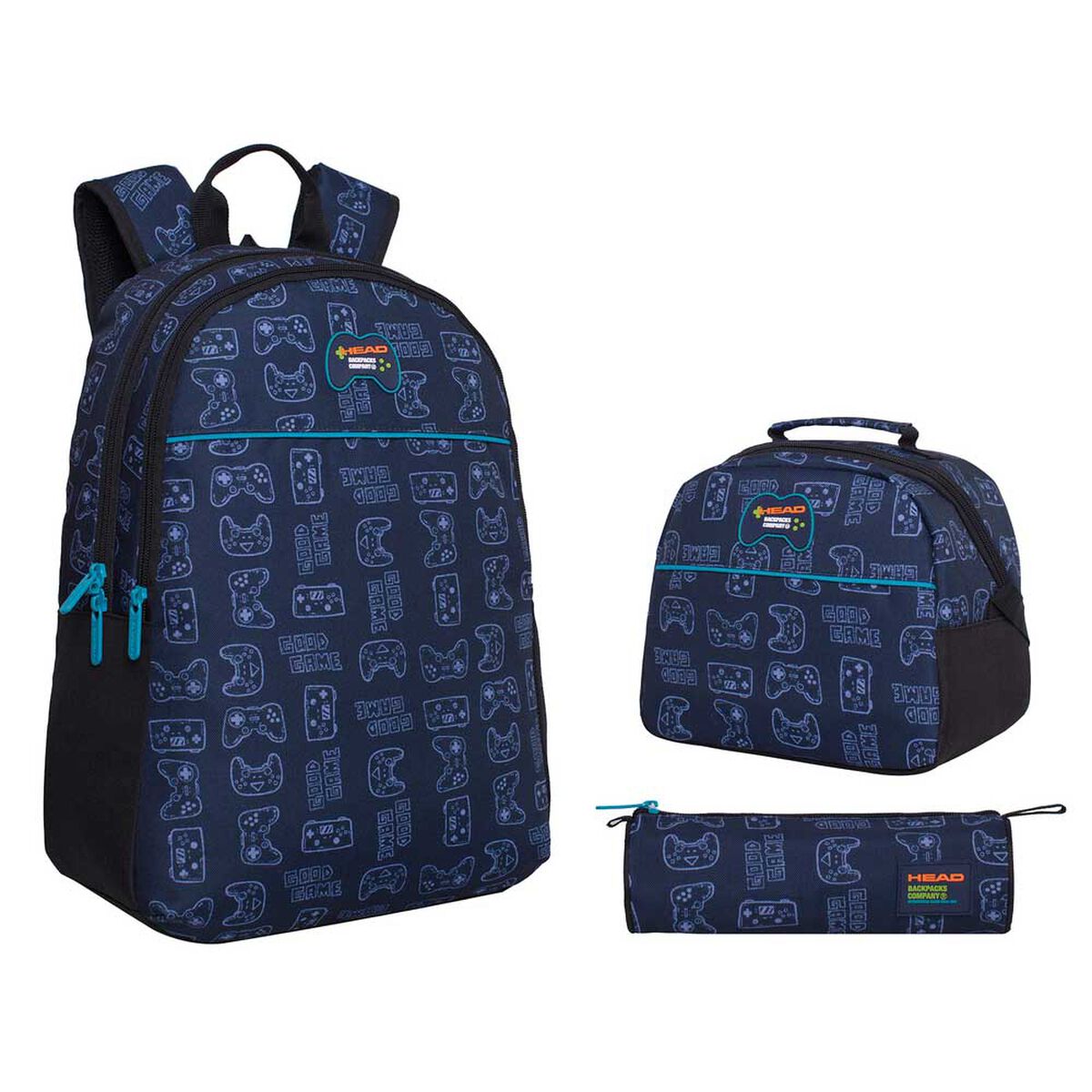 Pack Mochila Espalda Cool Gamer Azul Head