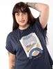 Polera Con Estampado Manga Corta Mujer Extralindas